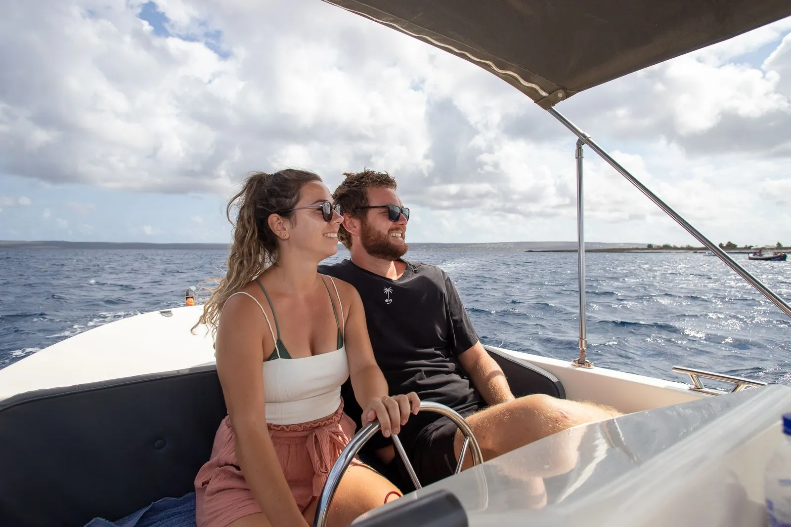 Orange Dutch Sloop on the water of Bonaire, photo 2 of 9