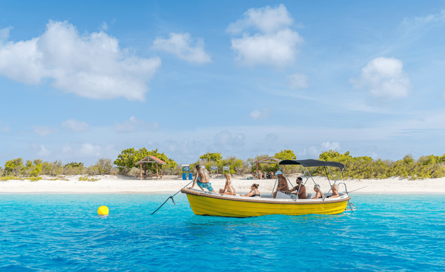 Moored at a yellow mooring off Klein Bonaire