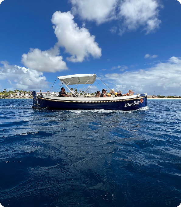 Boat at sea near Bonaire